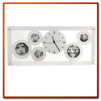 ceas de perete cu 6 rame foto rotunde