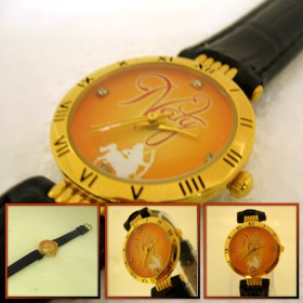ceas dama aurit, personalizat cu poze